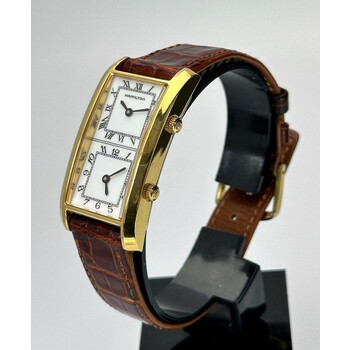 (SOLD!!) 23mm • 1998 Hamilton Traveler 6232 Dual Time Quartz Full Set